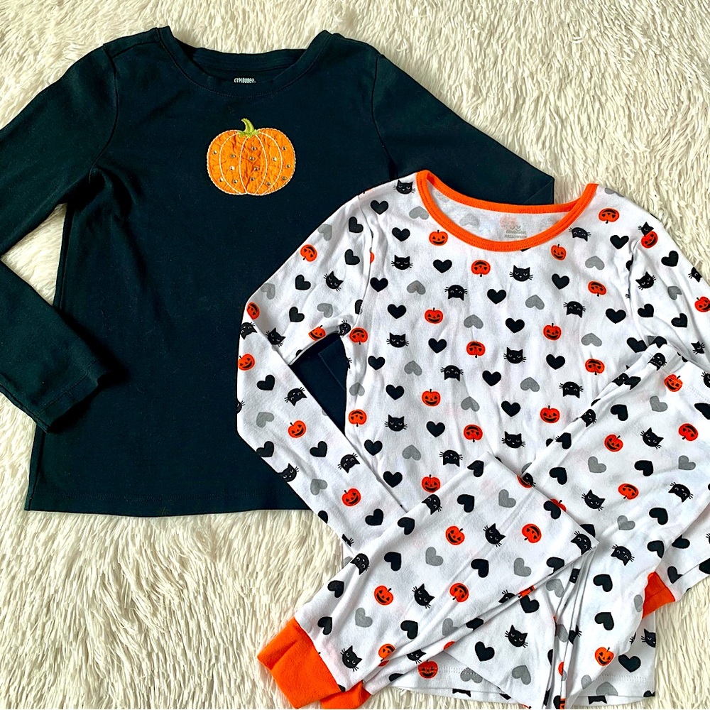 Gymboree Halloween Pumpkin Top FREE Pajamas •NWT